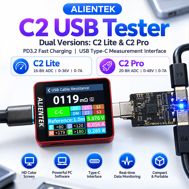 Logic Analyzer Usb - ALIENTEK C2 – tester z kolorowym