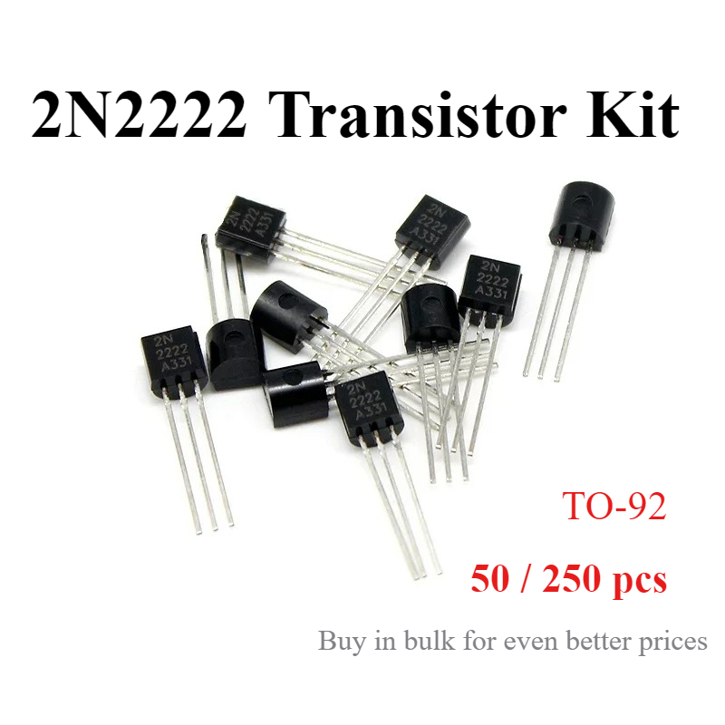 Diy Electronics Project Kit - Zestaw tranzystorów NPN 2N2222 TO-92, 30V,