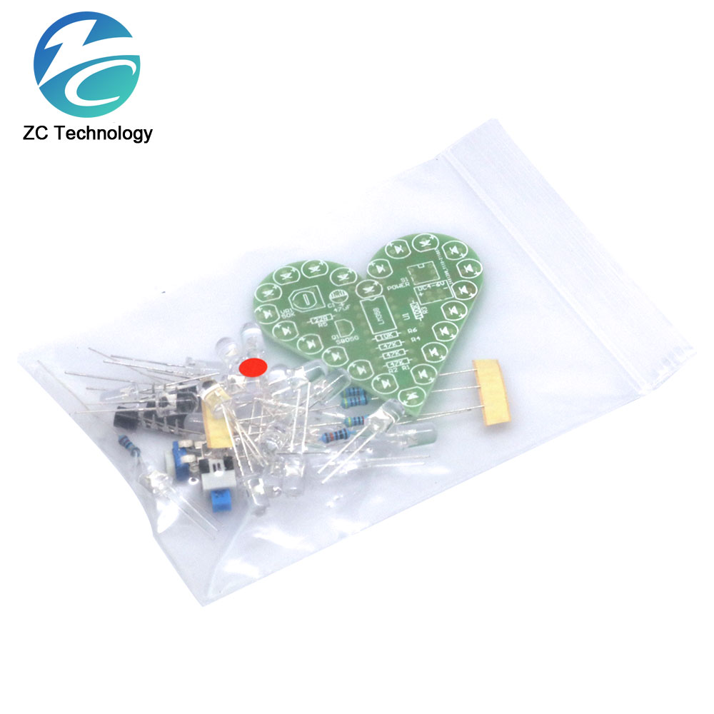 Zestaw DIY kształt serca lampa – Diy Electronics Project Kit recenzja i cena